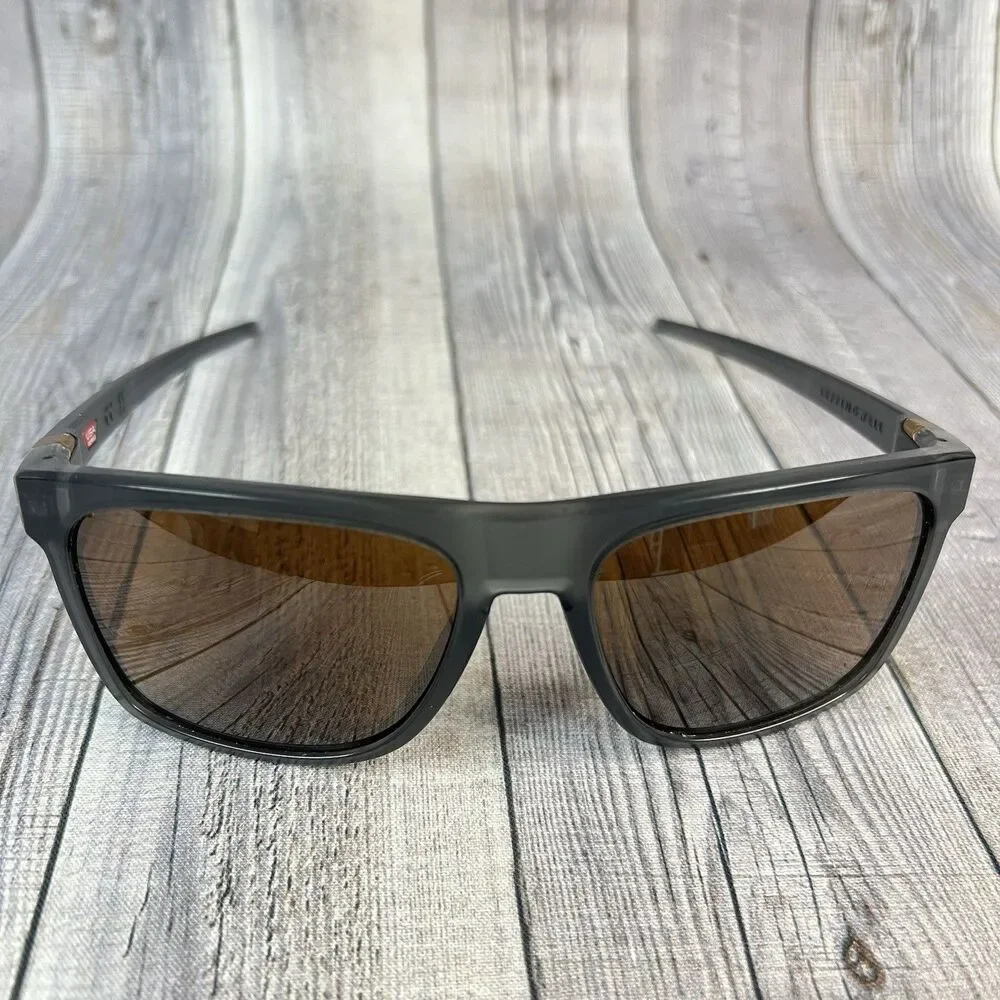 Oakley Sunglasses LEFFINGWELL OO9100-0257 Matte Gray Smoke Prizm Tungsten Lenses